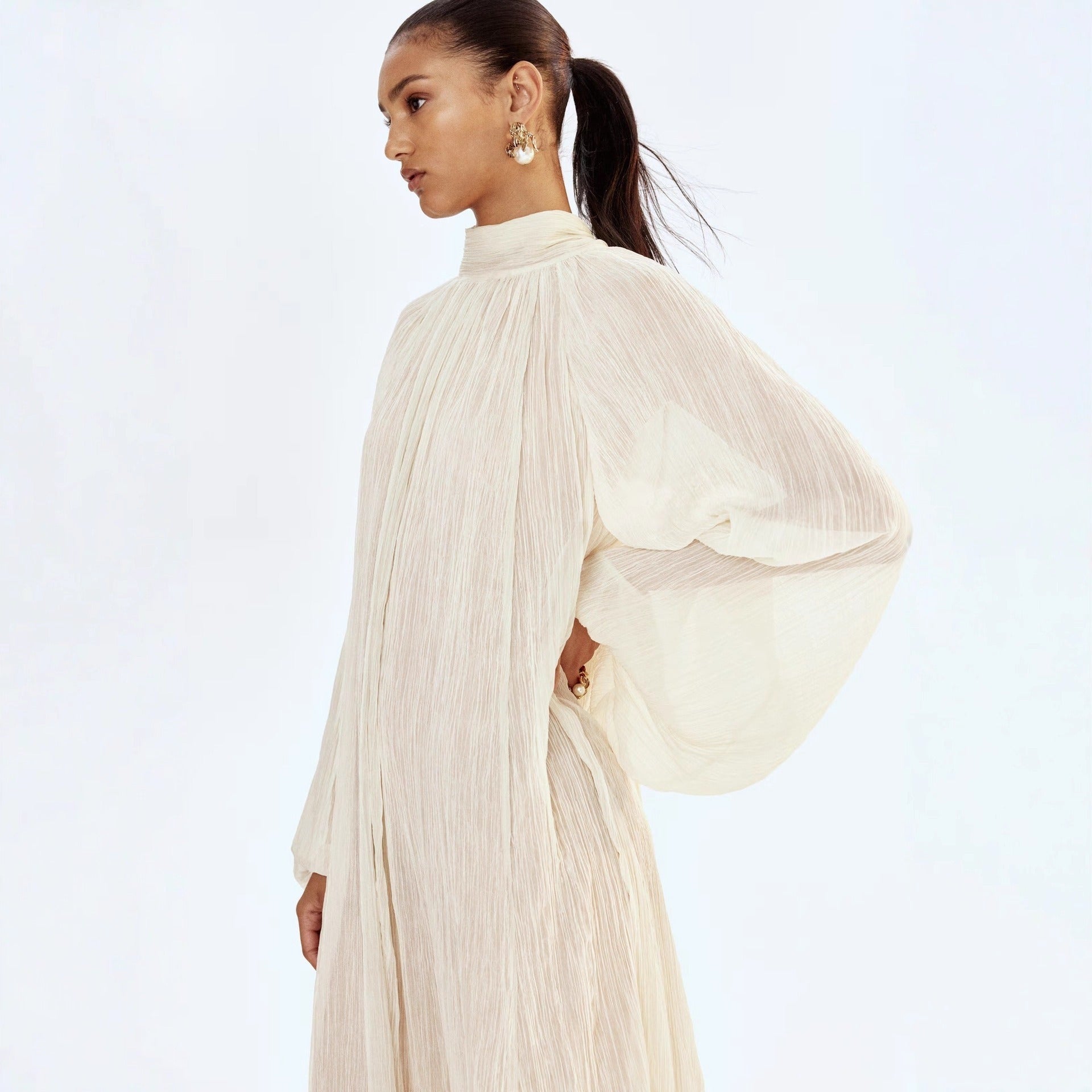 Melody Floral Lace Sheer Maxi Dress - View 4