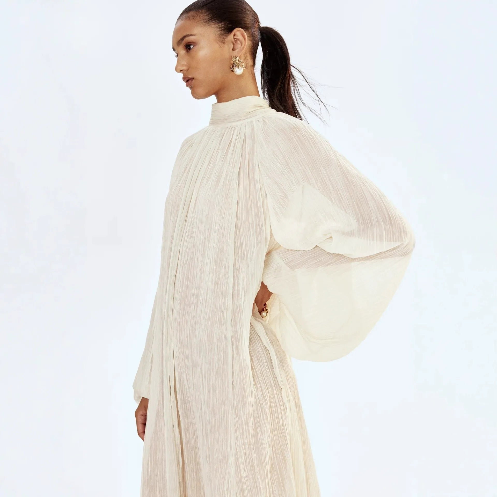 Melody Floral Lace Sheer Maxi Dress - View 5