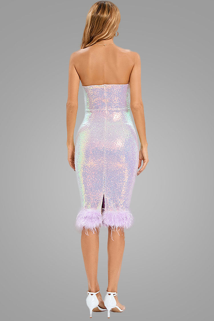 Sequin Strapless Mini Dress - View 2