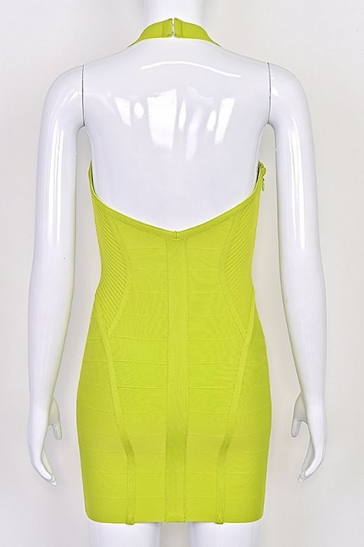 Isabella Bandage Mini Dress - Neon Green