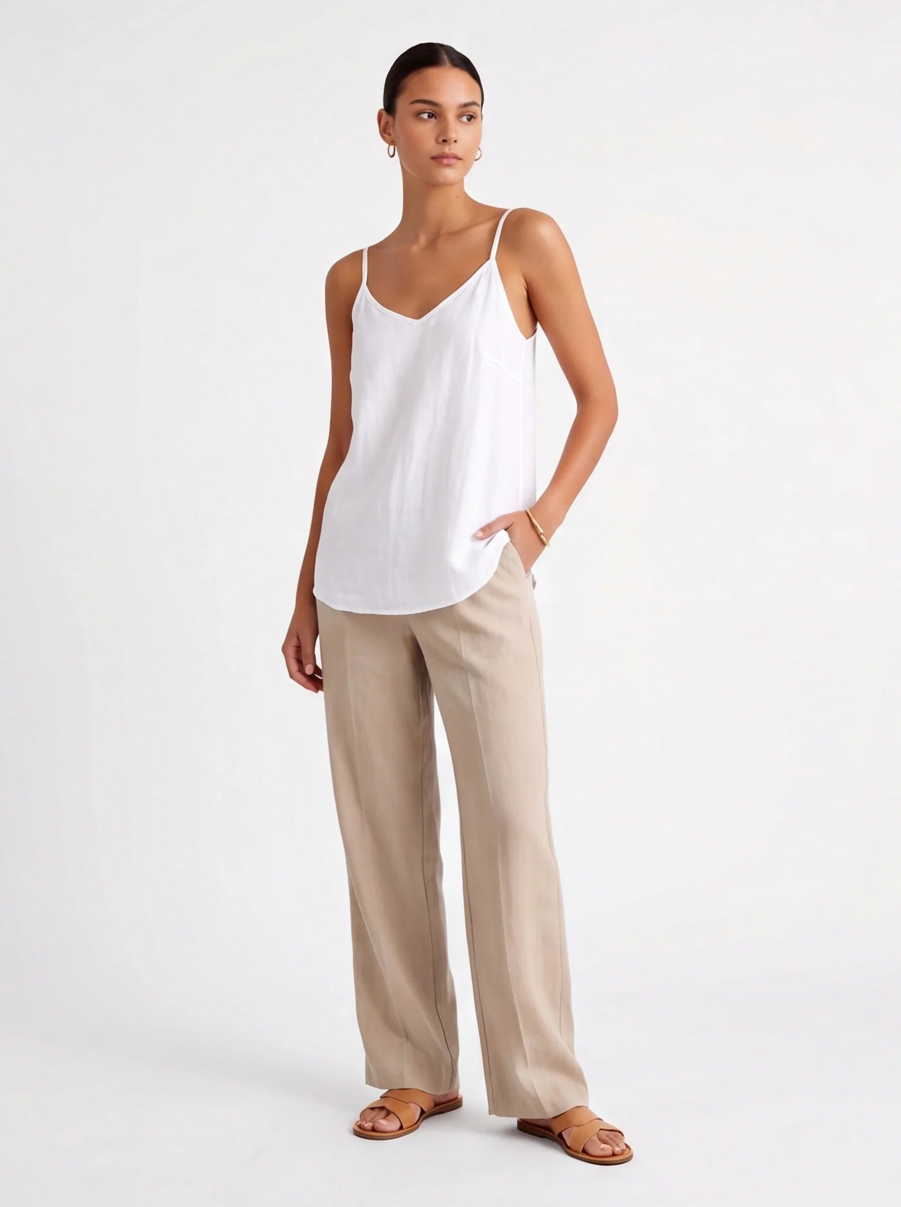 Chic Lightweight Linen Tank Top | Breathable Fabric & Versatile Design