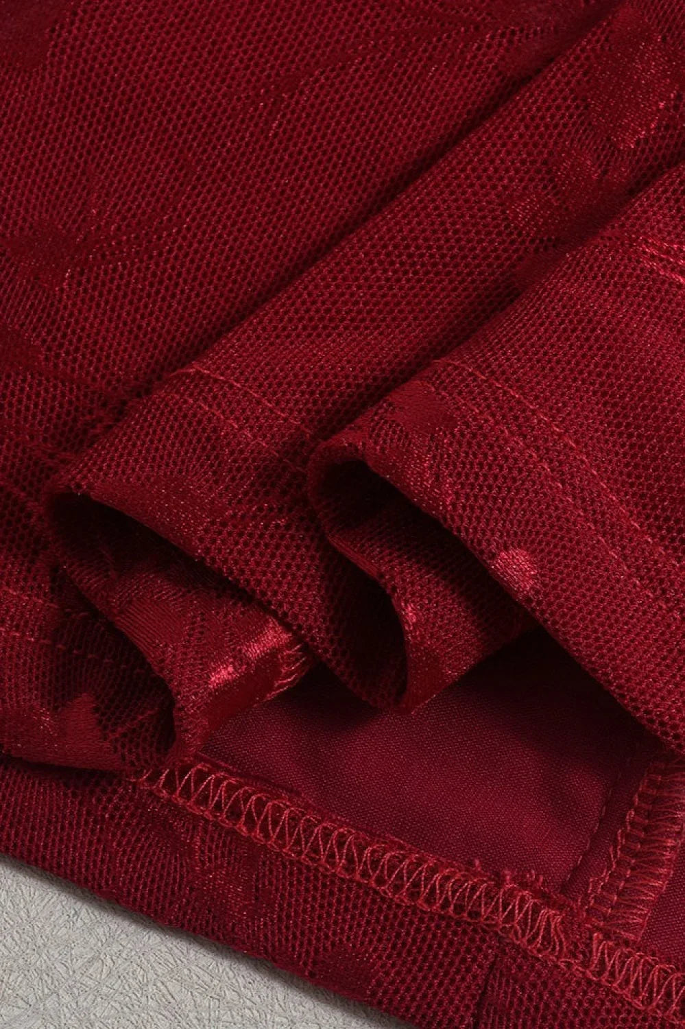 Jacquard Mesh Strapless Party Dress