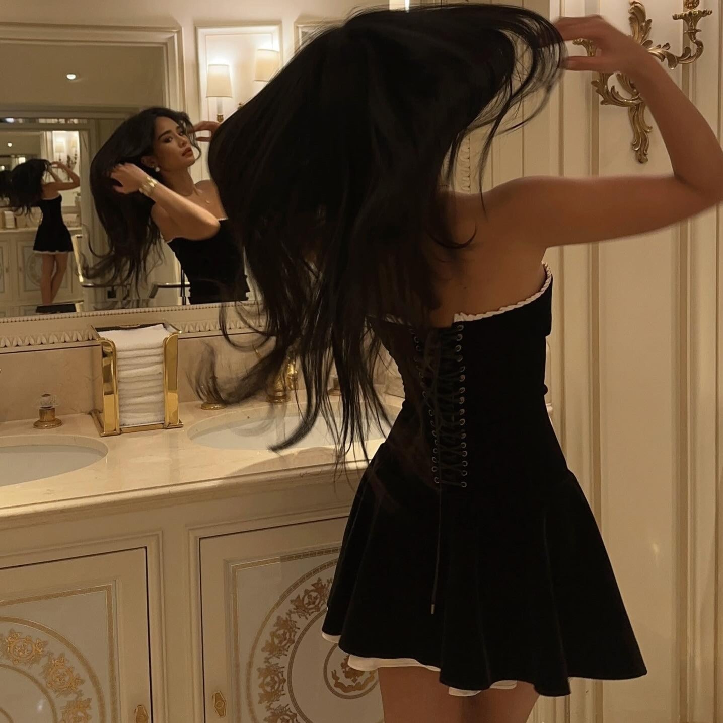 Path to Paradise Vintage Velvet Mini Dress - View 3