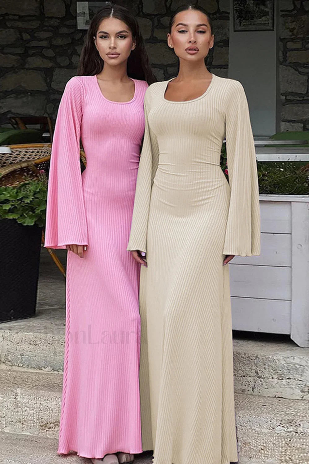 Jaye Long Stylish Sleeve Maxi Dress