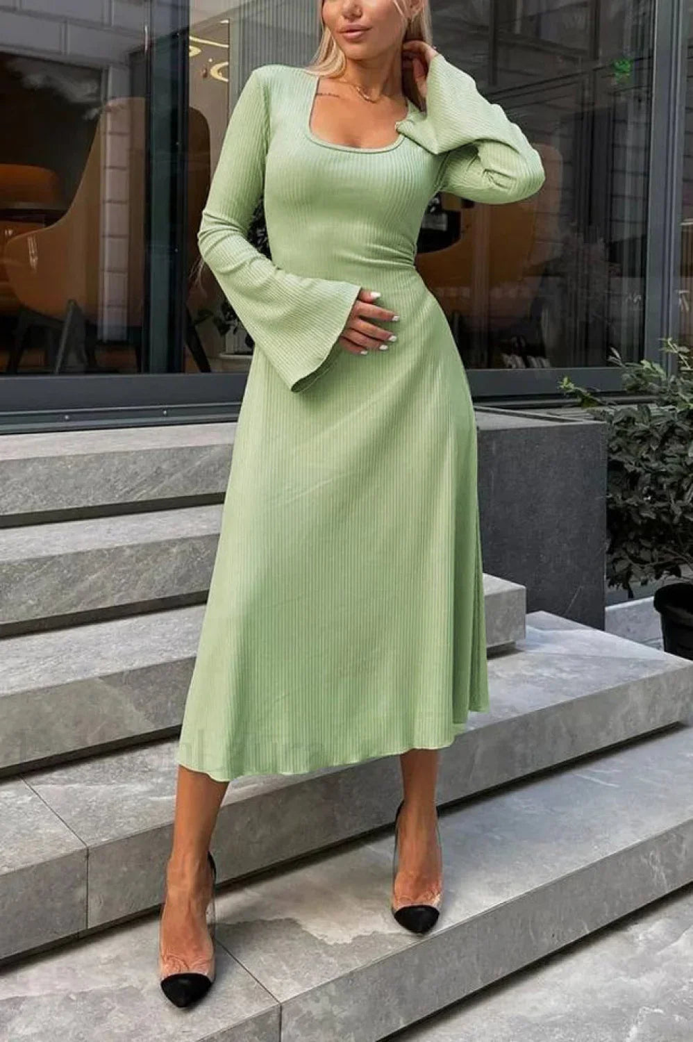 Jaye Long Stylish Sleeve Maxi Dress