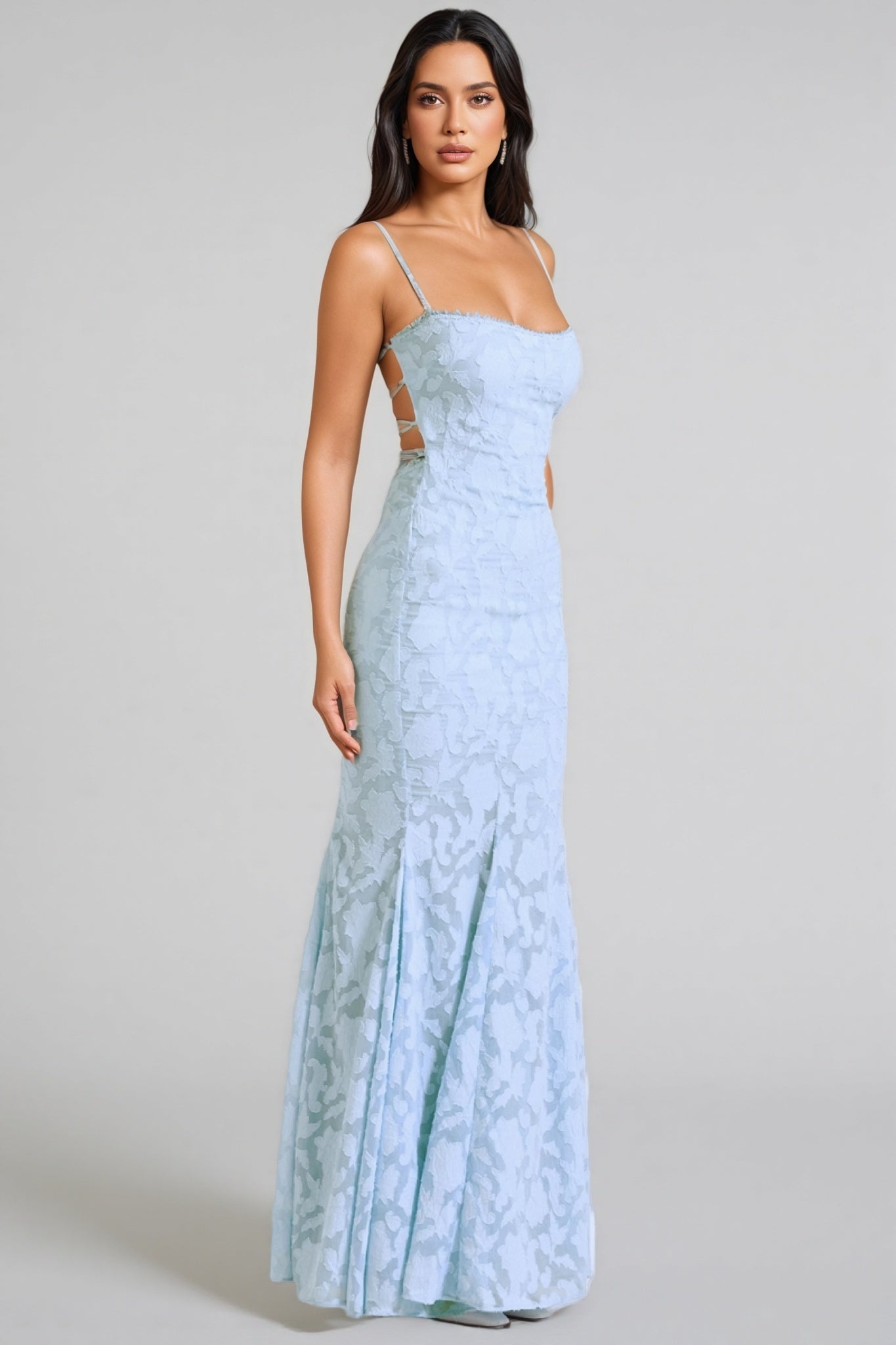 Varenf Bluebell Lace Up Back Maxi Dress - View 2