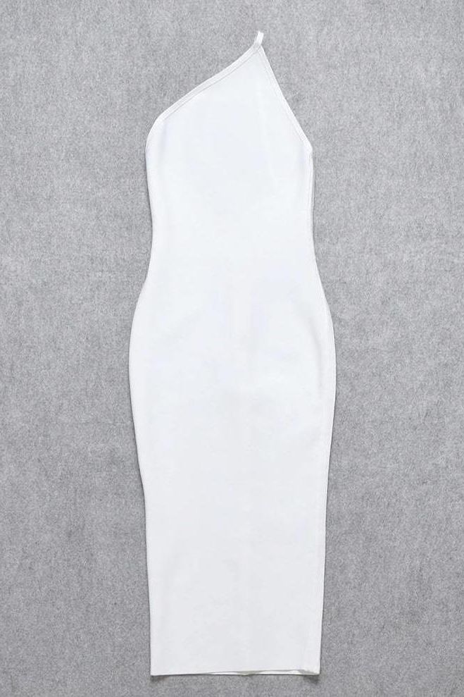 Joi Bodycon Midi Dress - White Pearl