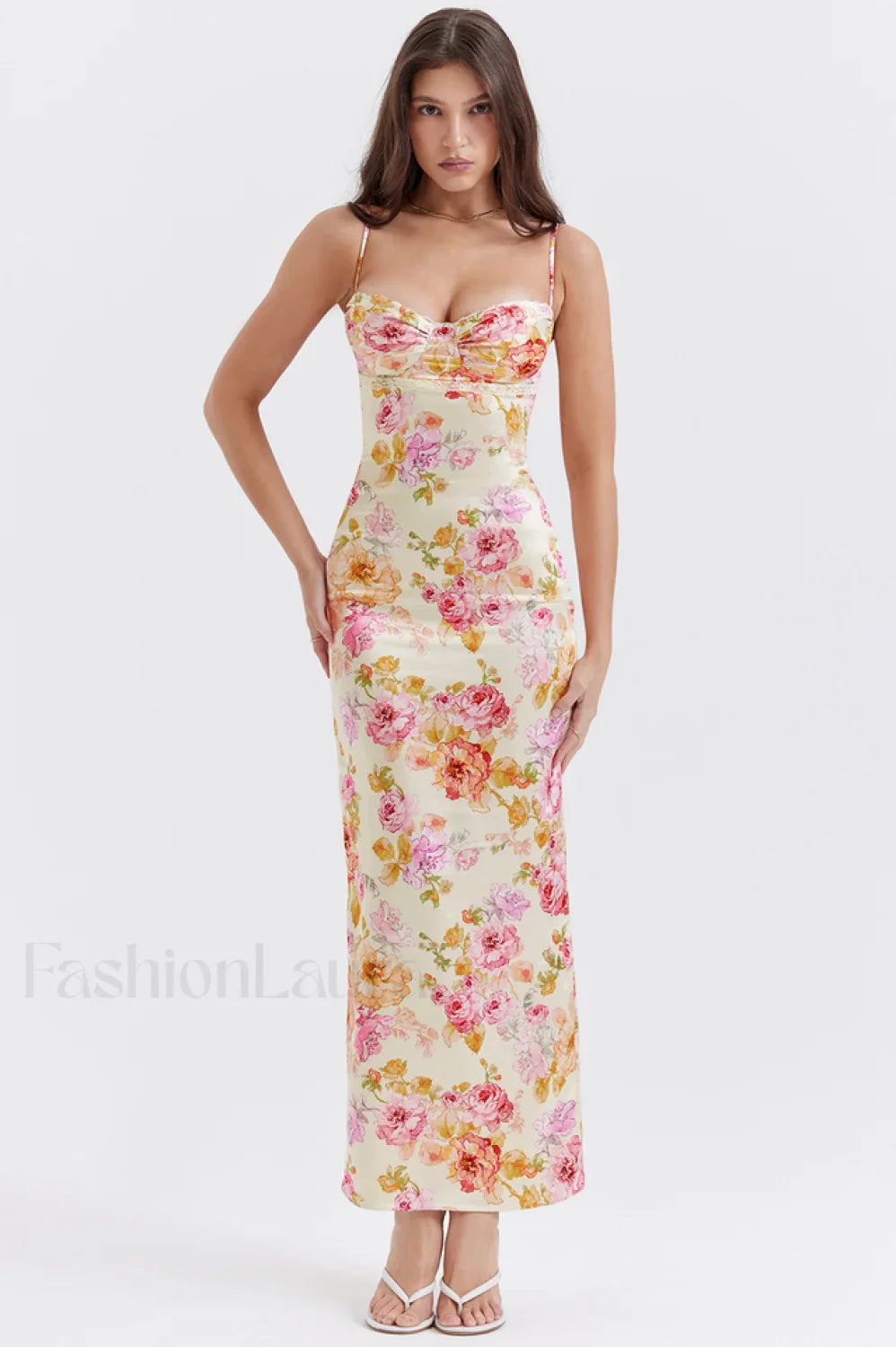 Josefina Ivory Stylish Floral Maxi Dress