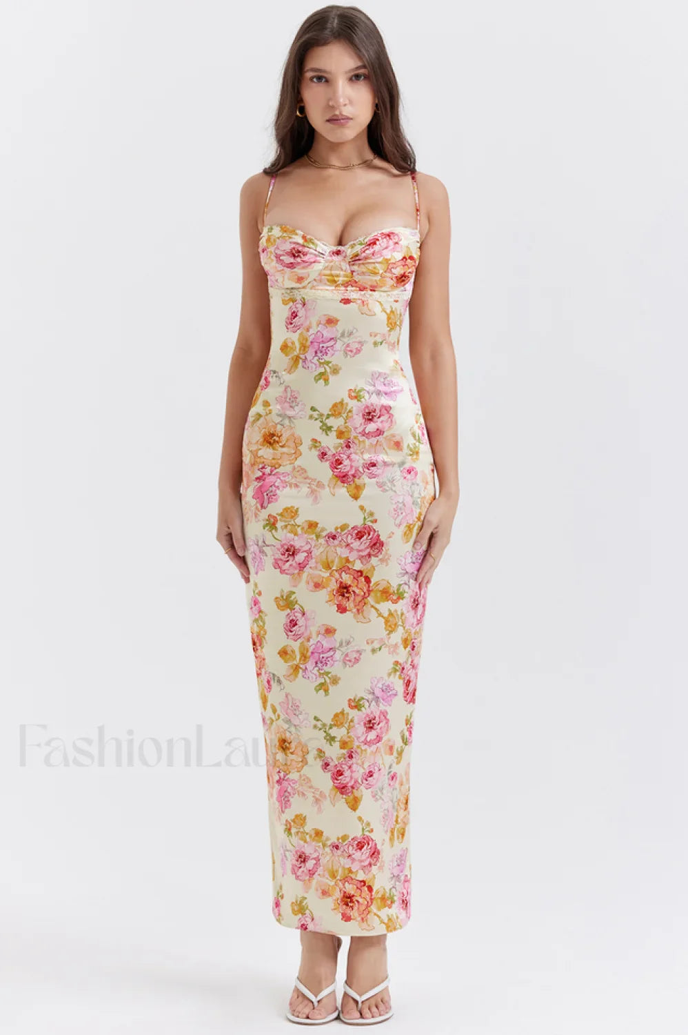 Josefina Ivory Stylish Floral Maxi Dress