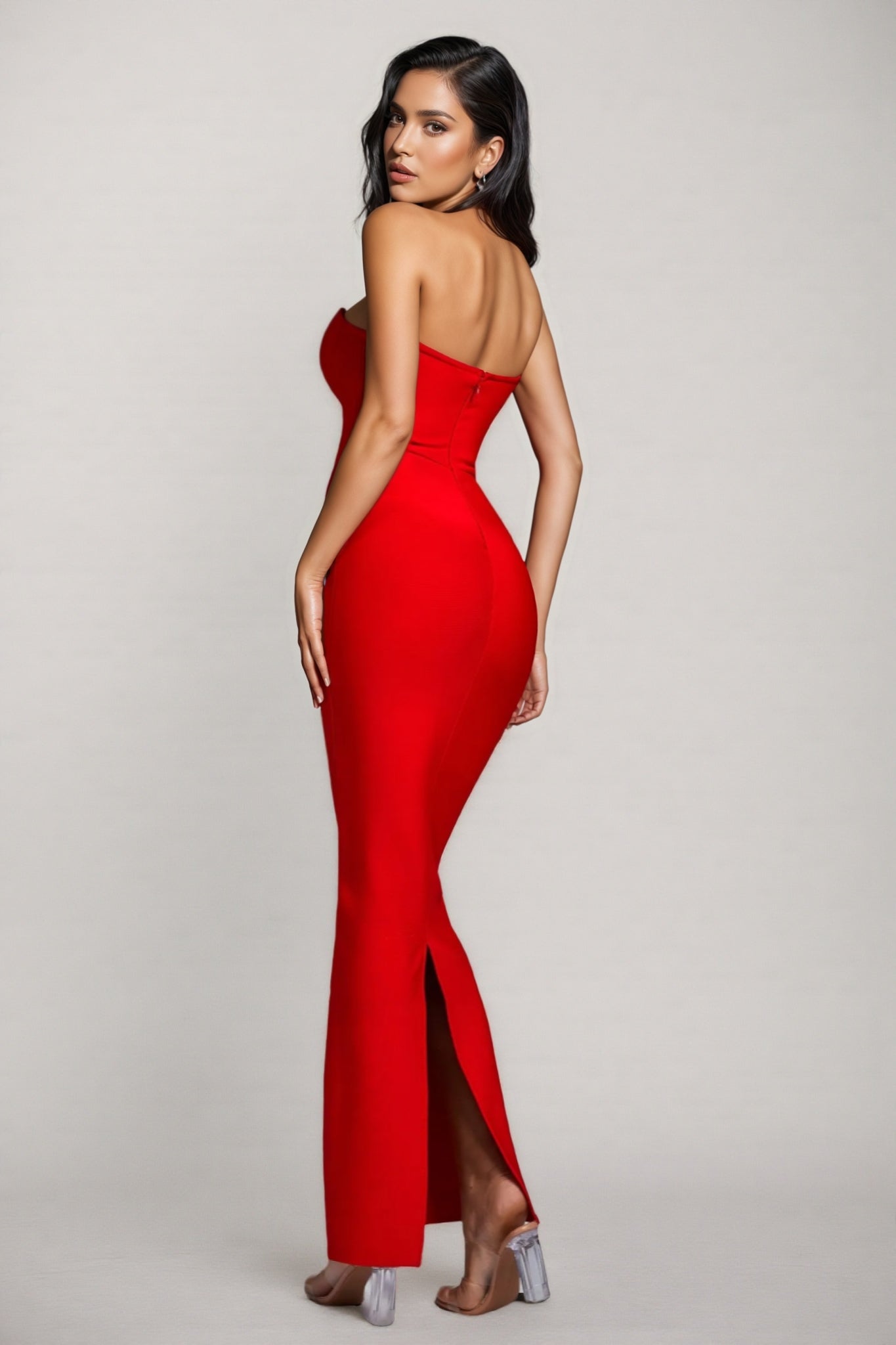 Strapless Sweetheart Corset Bandage Mermaid Maxi Gown