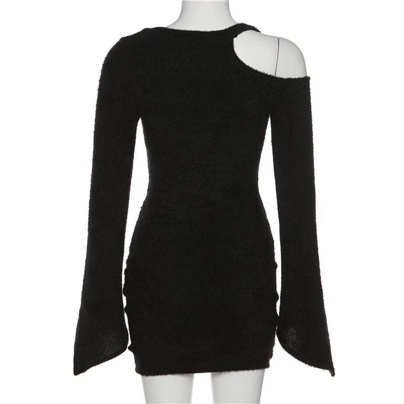 Mesh Sweetheart Long Sleeve Corset Bodycon Mini Dress