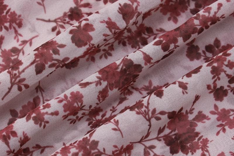 Chiffon flower print contrast backless v neck sleeveless maxi dress 7