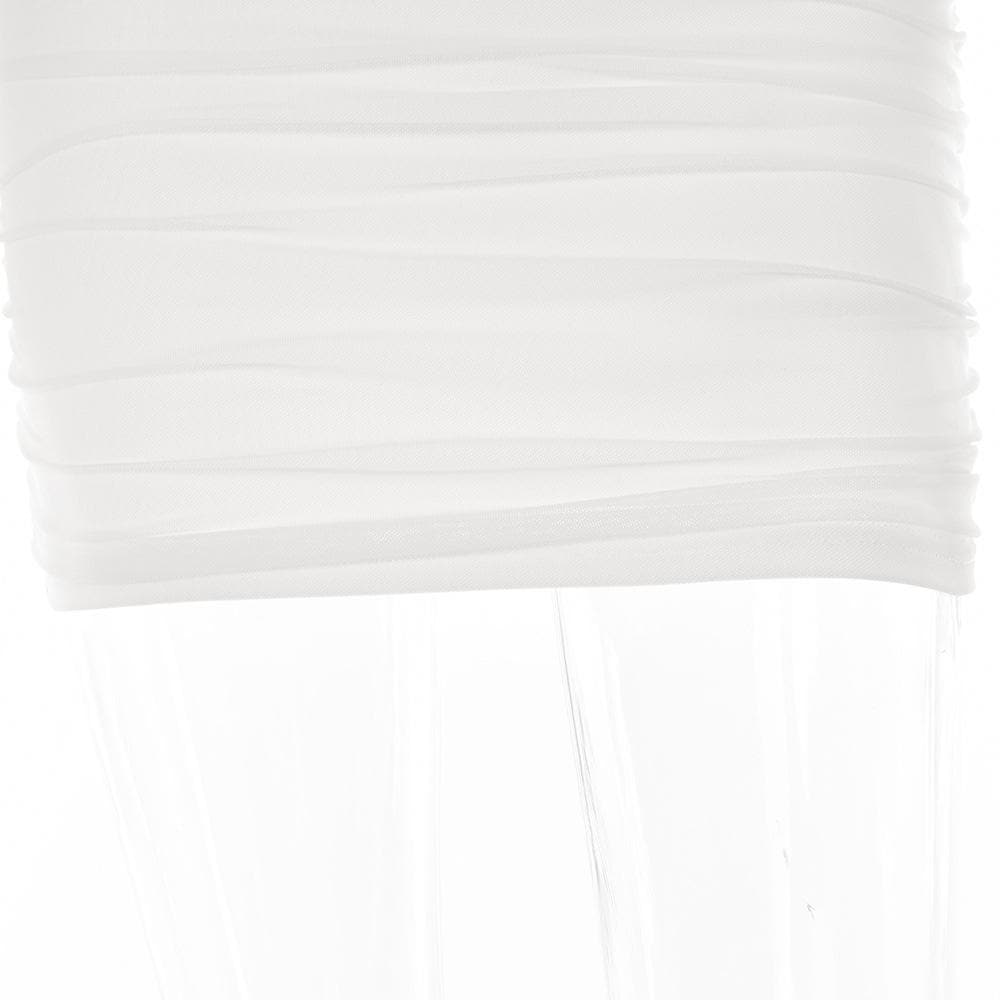Solid one shoulder o ring hollow out mesh backless mini dress 7