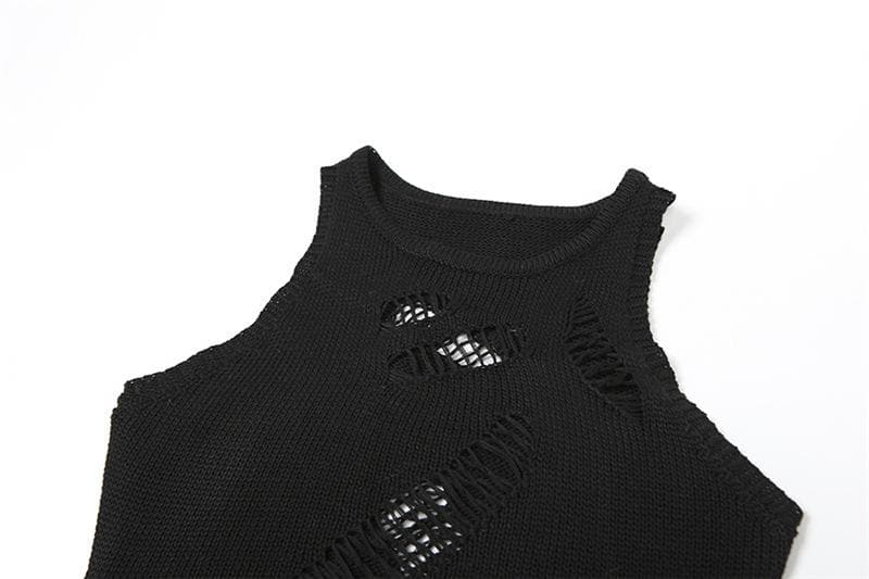 Knit Ladder Cut Out Sleeveless Crew Neck Bodycon Maxi Dress