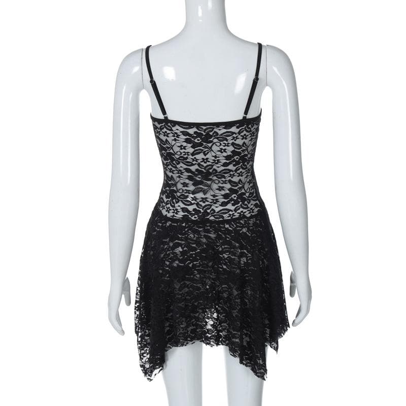 Lace Sweetheart Spaghetti Strap Corset Mini Dress