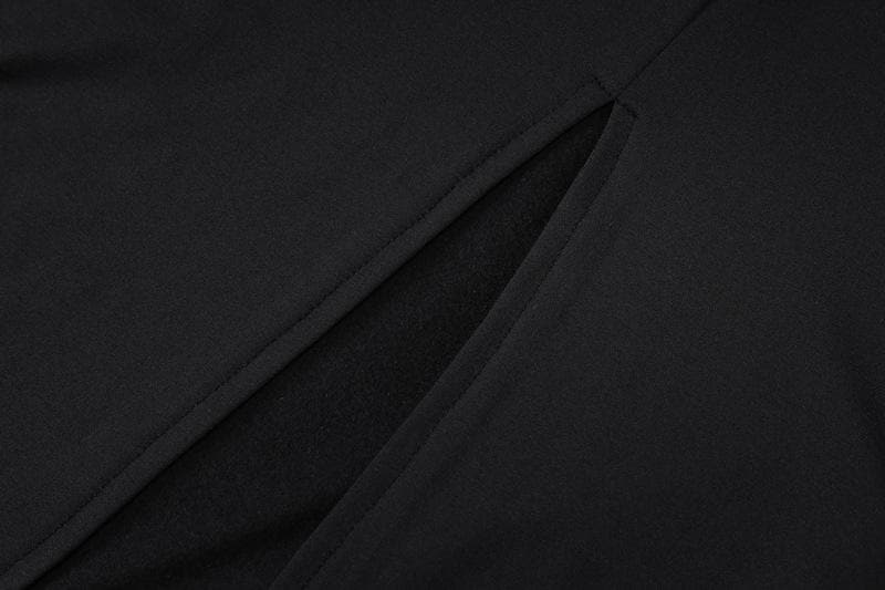 Contrast irregular mesh patchwork long sleeve slit maxi dress 9