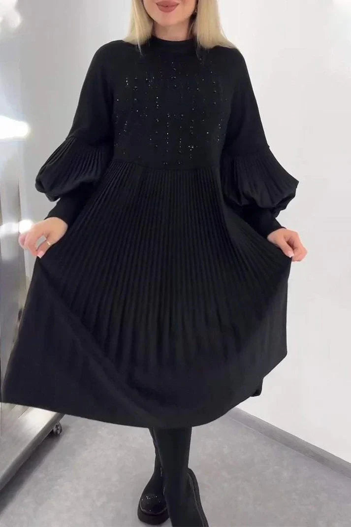 Casandra Aesthetic Pleated Dress Elevated Occasion Wear
