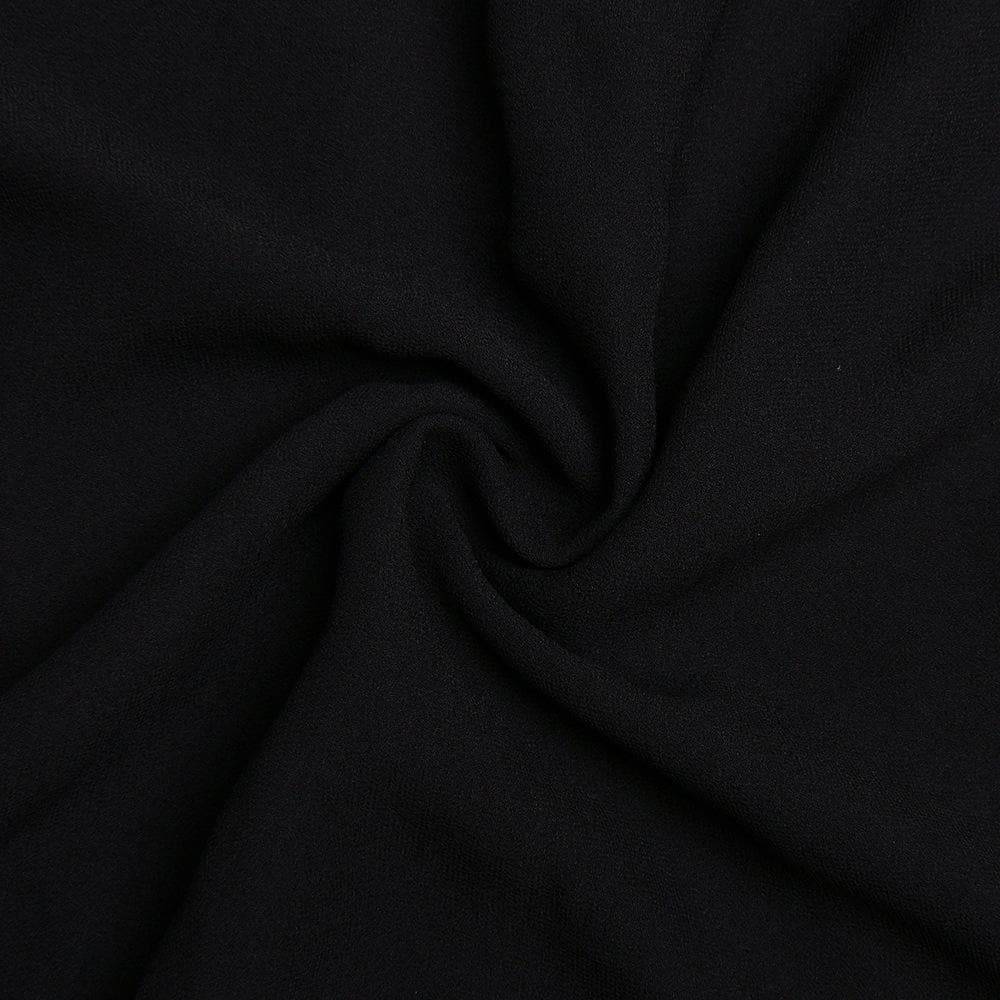 Flower applique v neck ruched zip-up cross back maxi dress - View 8