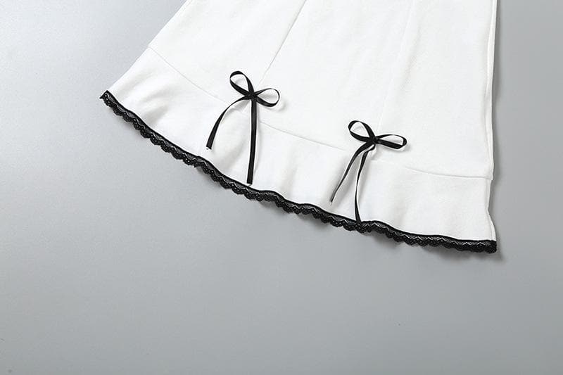 Lace Trim Halter Neck Lace Up Cut Out Mini Dress