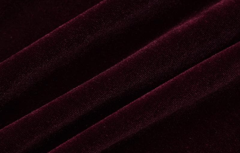 Velvet solid irregular one shoulder slit hollow out midi dress - View 6