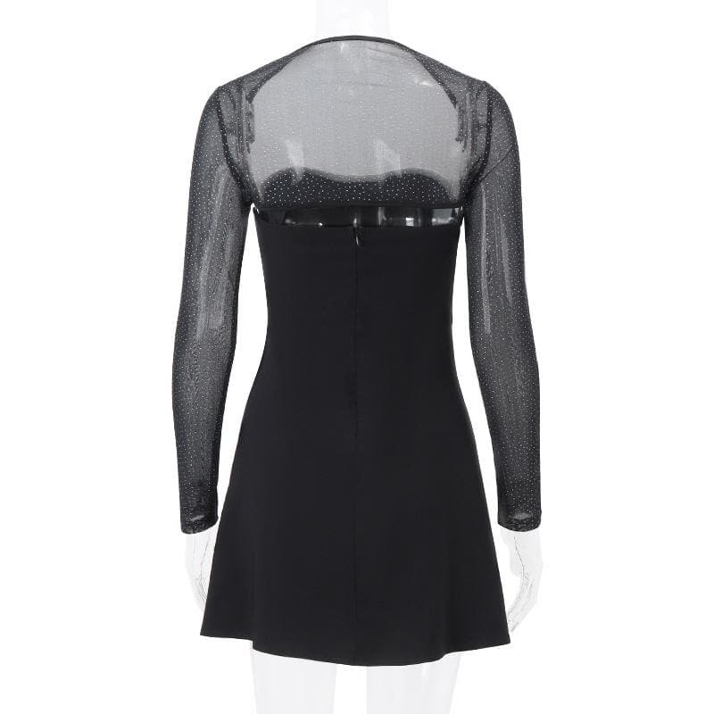 Bow Front Strapless Split Hem Mini Dress and Glitter Mesh Shrug Two Piece Set 4