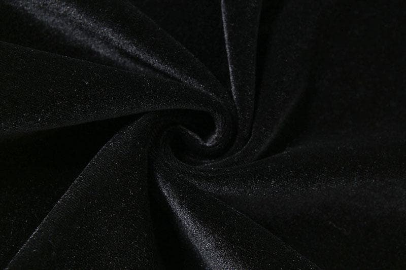 Velvet Strapless Sweetheart Bodycon Mini Dress and Mesh Gloves Set