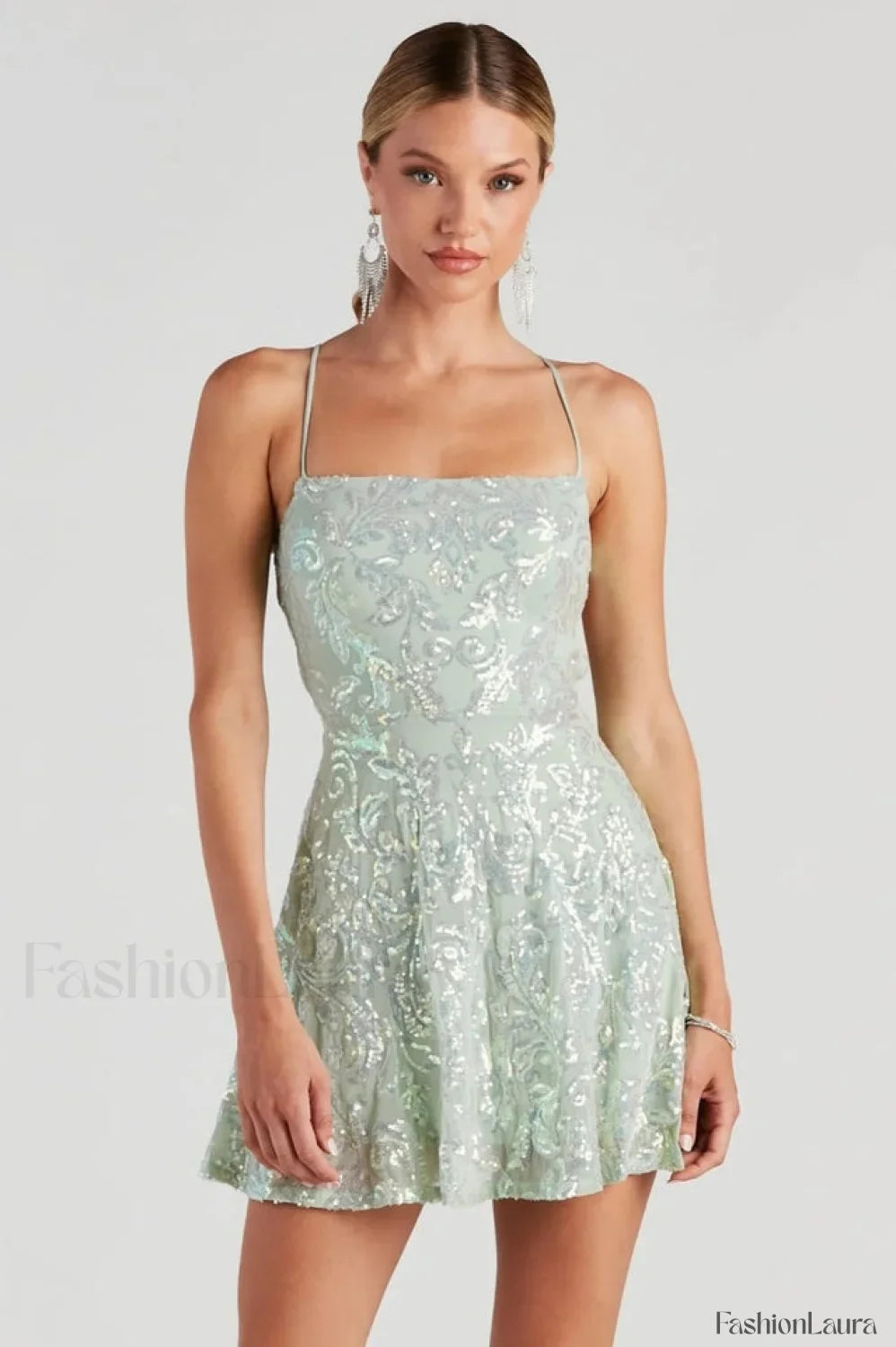 Julianna Sleeveless Stylish Sequin Party Dress