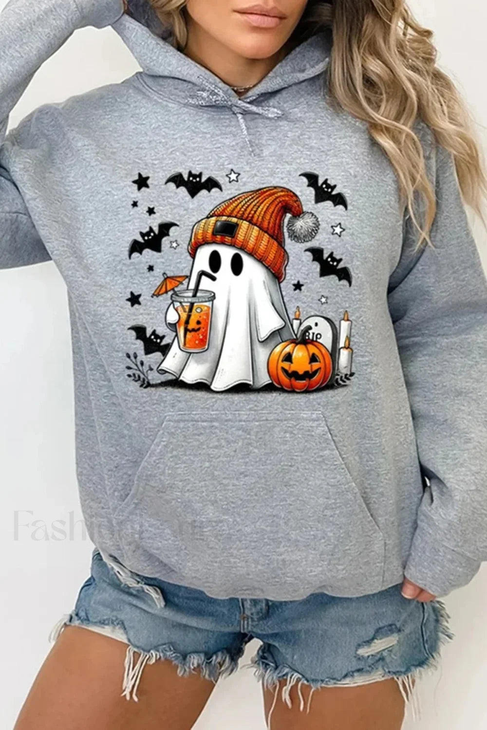 K-Fashion Cartoon Doodle Hooded Hoodie