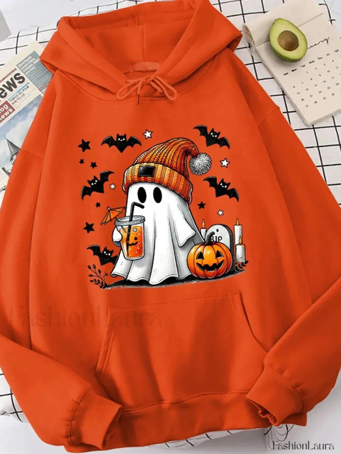 K-Fashion Cartoon Doodle Hooded Hoodie