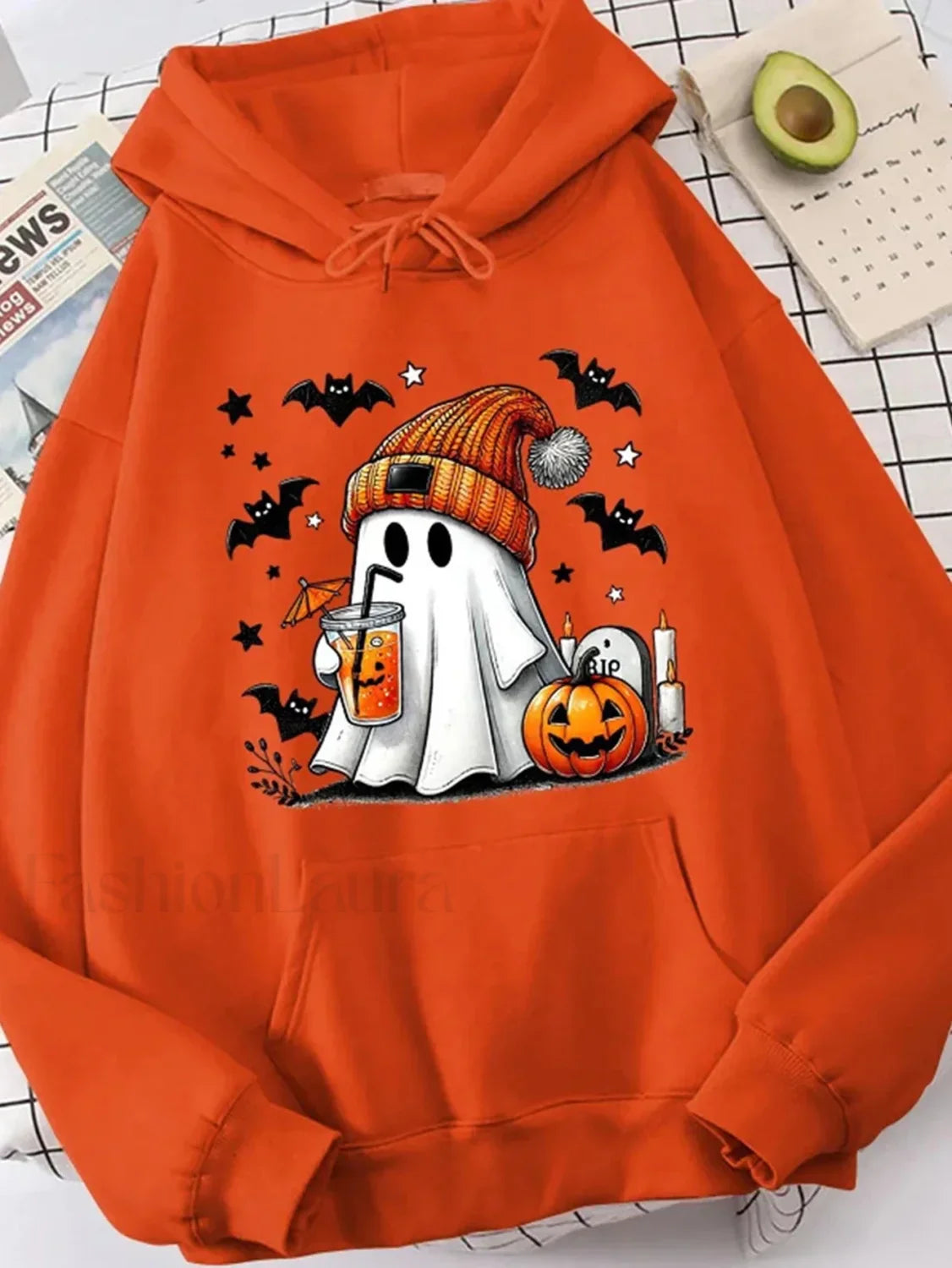 K-Fashion Cartoon Doodle Hooded Hoodie