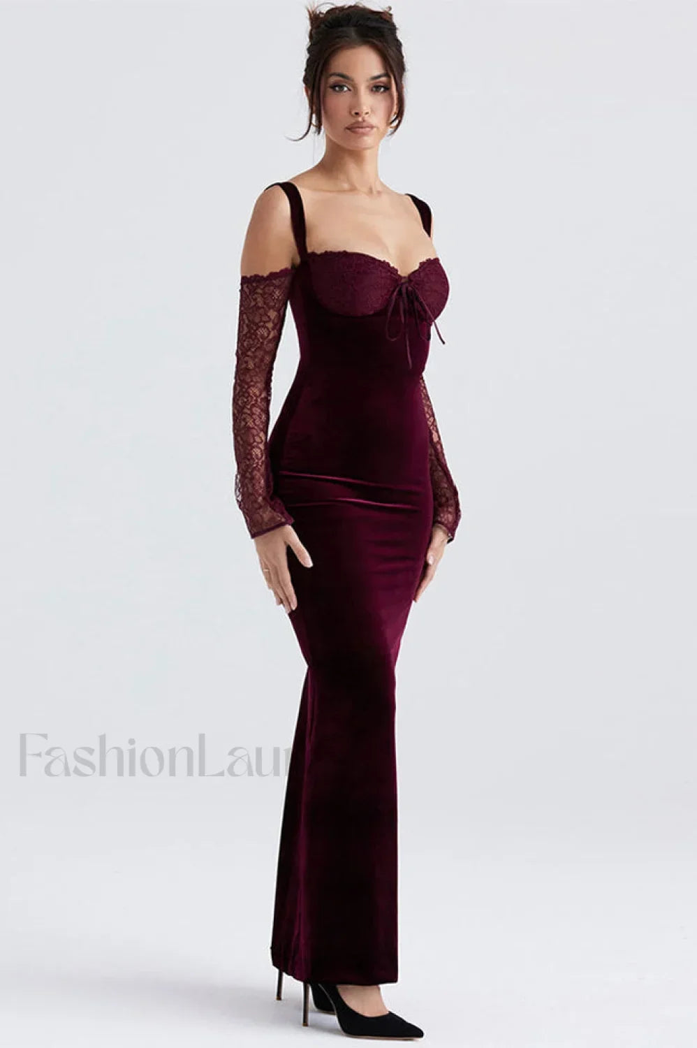 Kaia Evening Stylish Velvet Maxi Dress