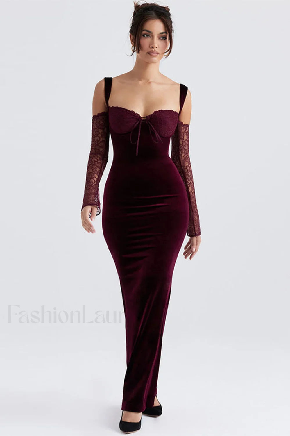 Kaia Evening Stylish Velvet Maxi Dress