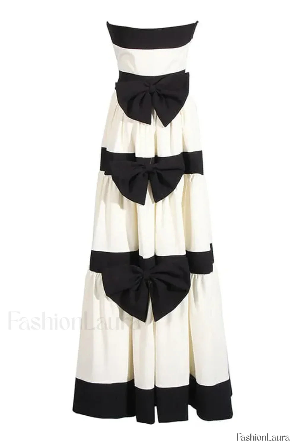 Karen Colorblock Stylish Bowknot Maxi Dress