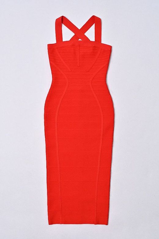 Kendall Bandage Midi Dress - Lipstick Red