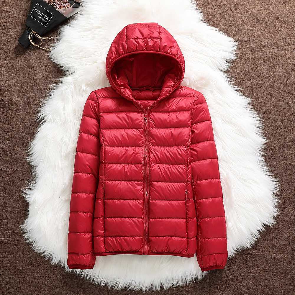 Hooded Zip Front Lightweight Packable Puffer Jacket