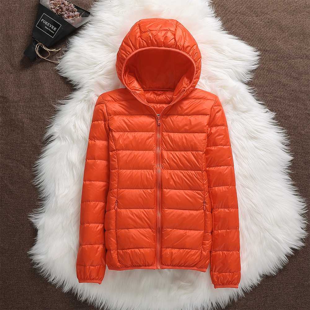 Hooded Zip Front Lightweight Packable Puffer Jacket