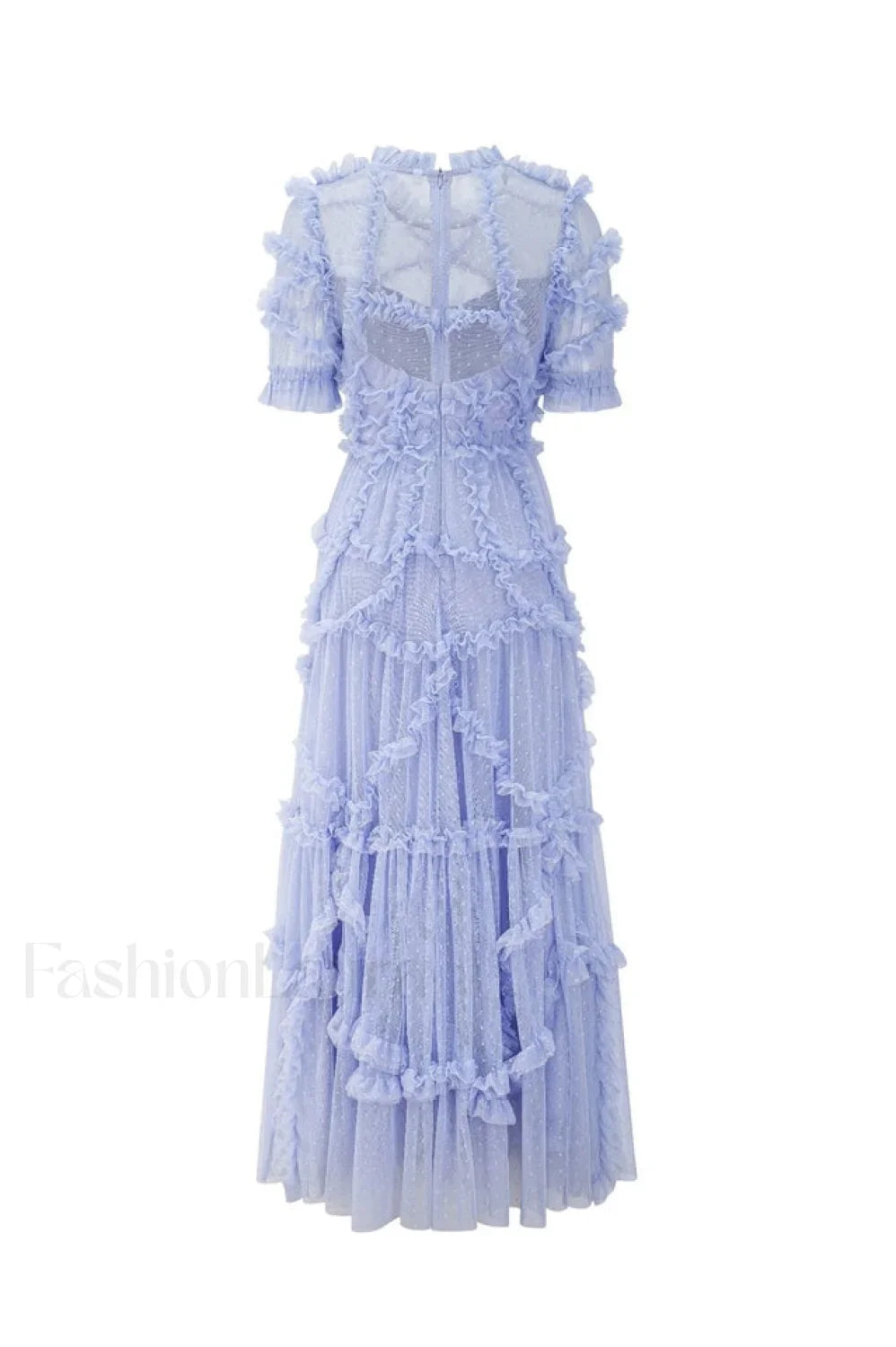 Kinley Ruched Ruffle Charming Hem Maxi Dress