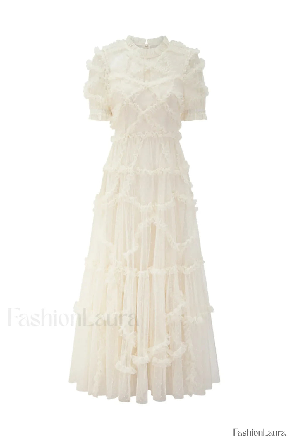 Kinley Ruched Ruffle Charming Hem Maxi Dress