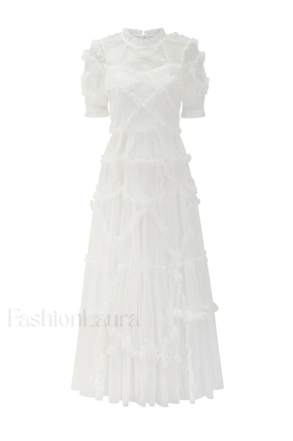 Kinley Ruched Ruffle Charming Hem Maxi Dress