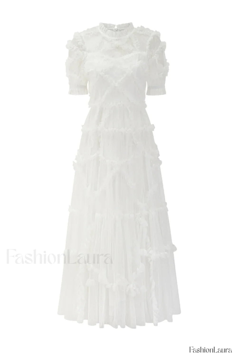 Kinley Ruched Ruffle Charming Hem Maxi Dress