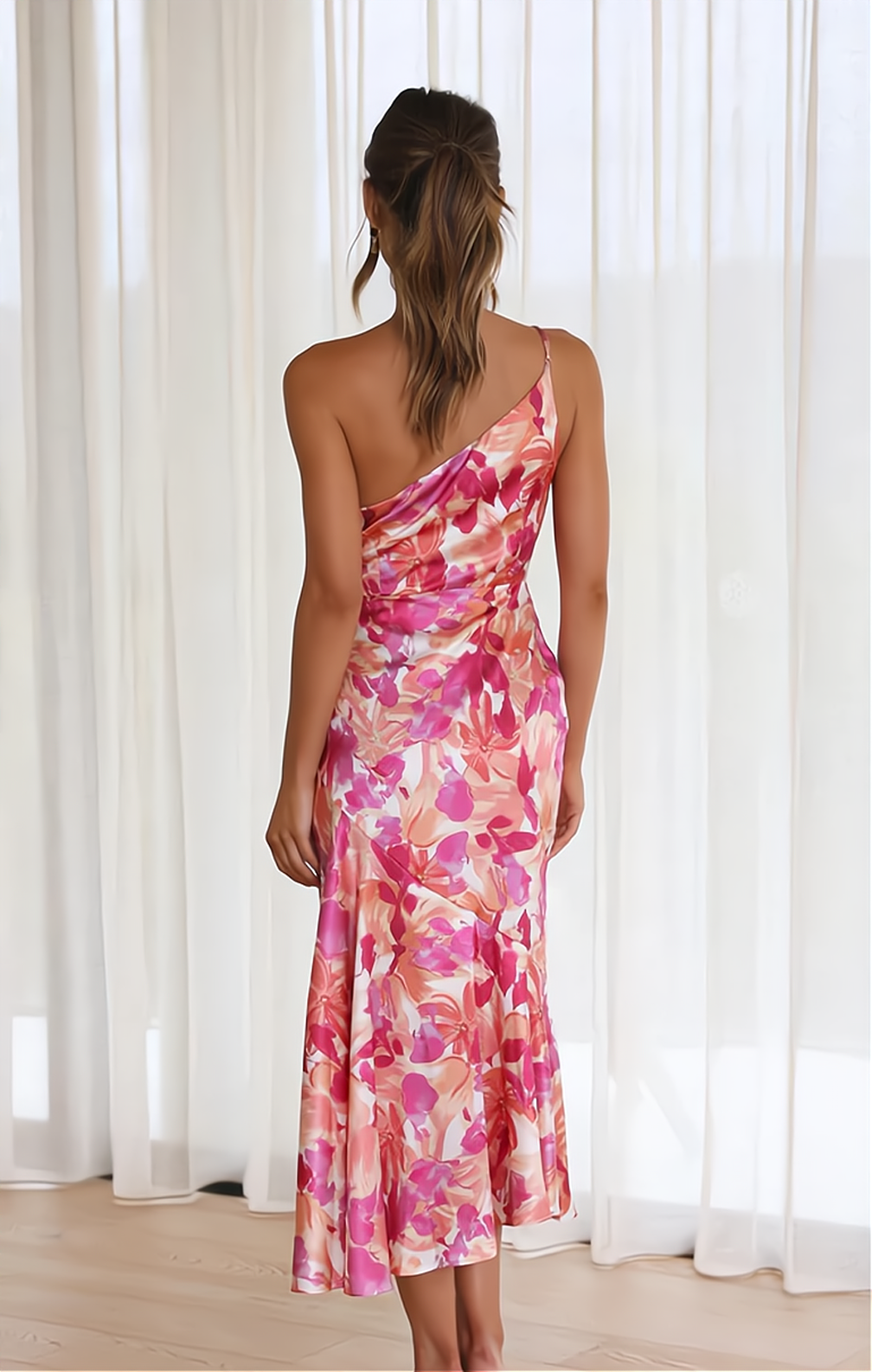 Alma Exclusive Off the Shoulder Floral Dress Evening Wear Edit