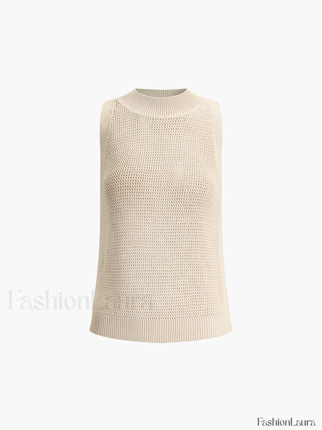 Knit Hollow Solid Tank Top