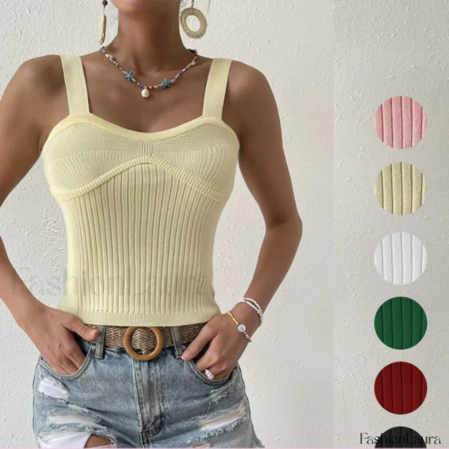 Knitted Backless Halter Crop Top