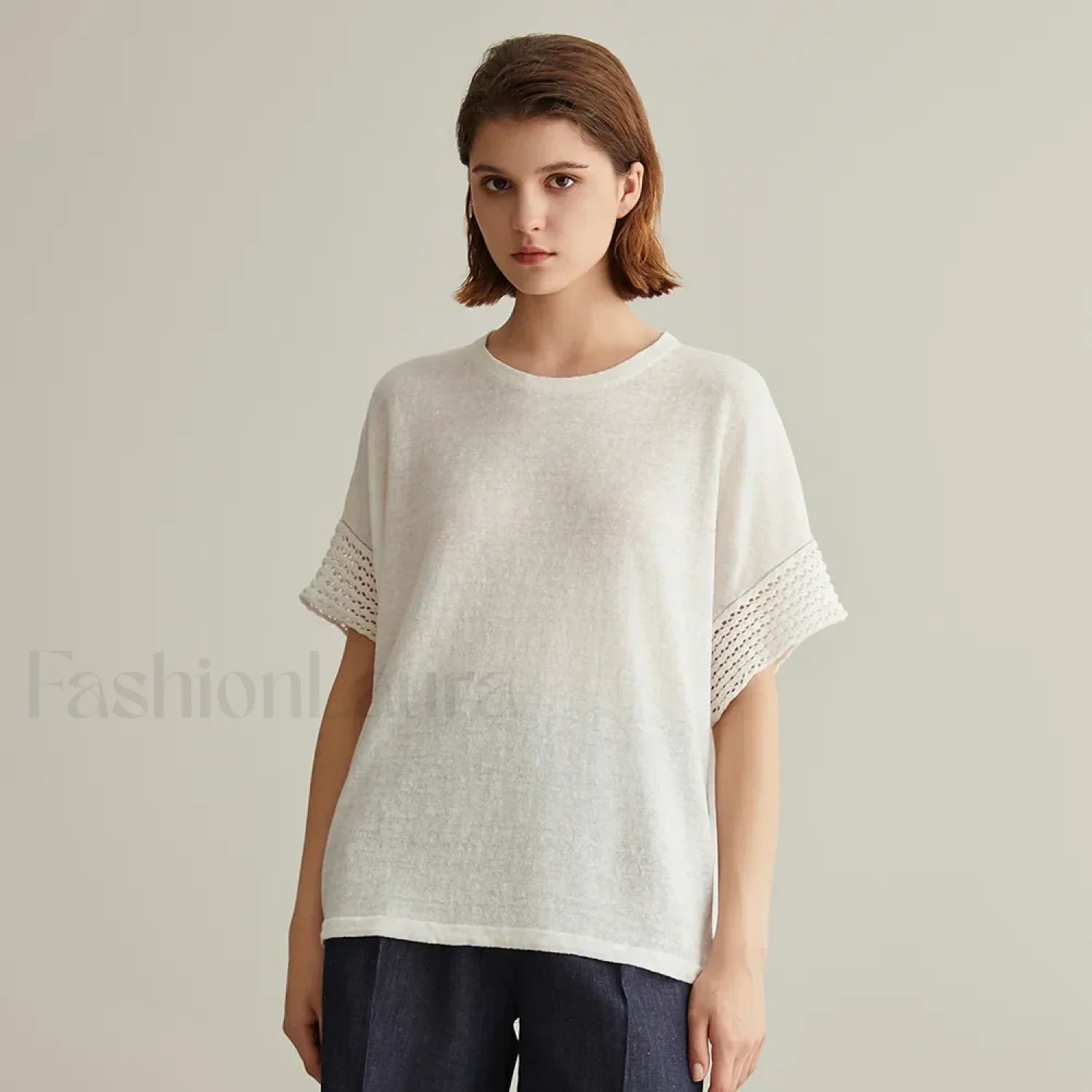 Knitted Pullover Linen Sweater T-Shirt