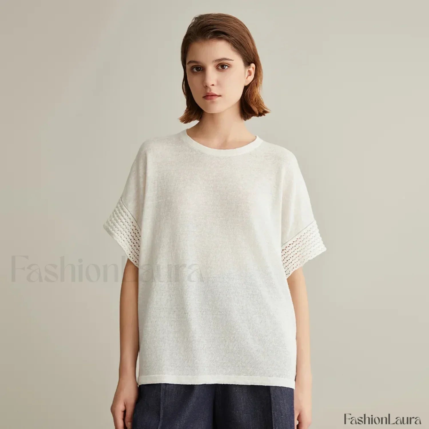 Knitted Pullover Linen Sweater T-Shirt