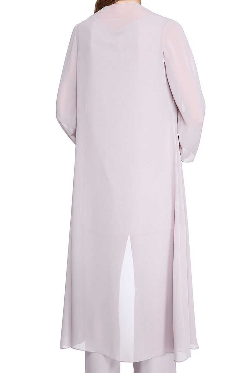 M6270 - Simple & Casual Three-Piece Chiffon Mother of the Bride Dress