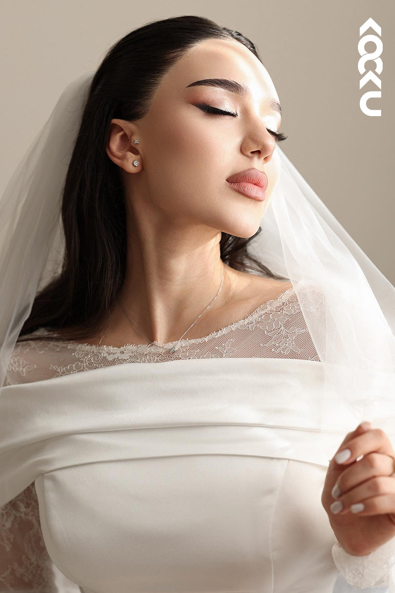 K2006 - Elegant & Charming Long Sleeves Mermaid Wedding Dress
