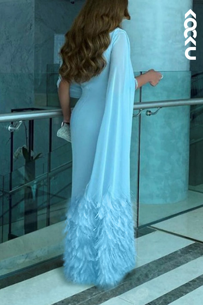 L3055 - Chic & Modern Sheath/Column Sleeveless Evening Party Prom Dress