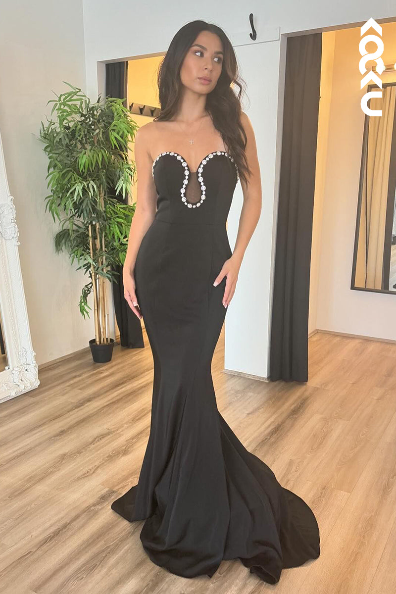 L2970 - Chic & Modern Sweetheart Sleeveless Trumpet/Mermaid Evening Party Prom Dress