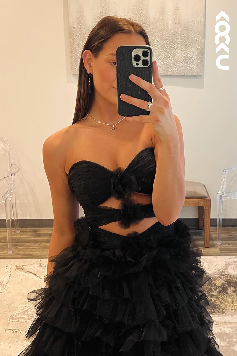 L2658 - Gorgeous & Charming Off-Shoulder Sleeveless A-line Evening Party Prom Dress